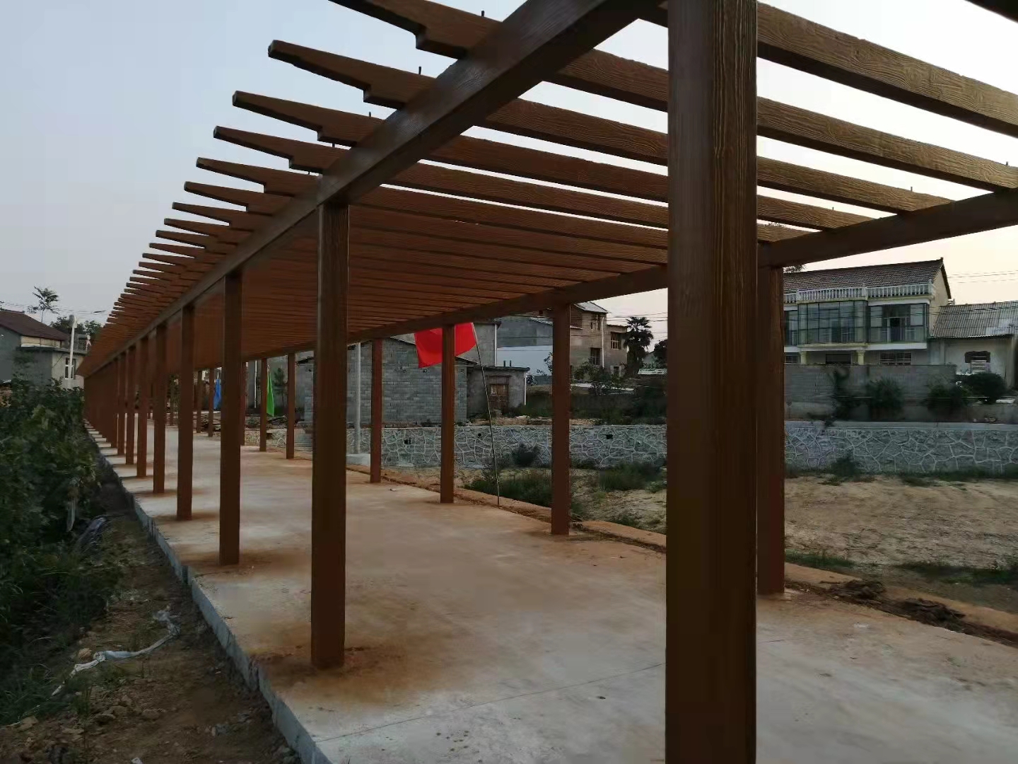 如何制作水泥仿木廊架##学习教学视频轻松上手